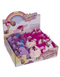 Bratara elastica din plus, cu fermoar, unicorn, 3 culori asortate, Out of the blue 61/6731 / 35140 2