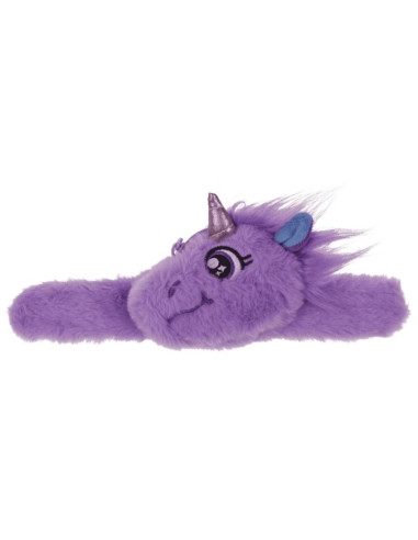 Bratara elastica din plus, cu fermoar, unicorn, 3 culori asortate, Out of the blue 61/6731 / 35140