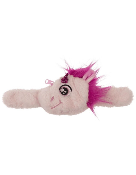Bratara elastica din plus, cu fermoar, unicorn, 3 culori asortate, Out of the blue 61/6731 / 35140