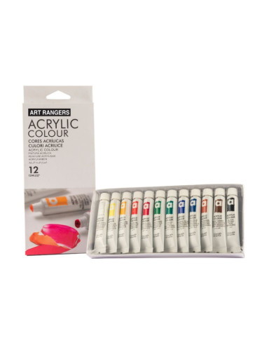 Culori acrilice Colorarte, 12 culori x 12ml, EA1212C