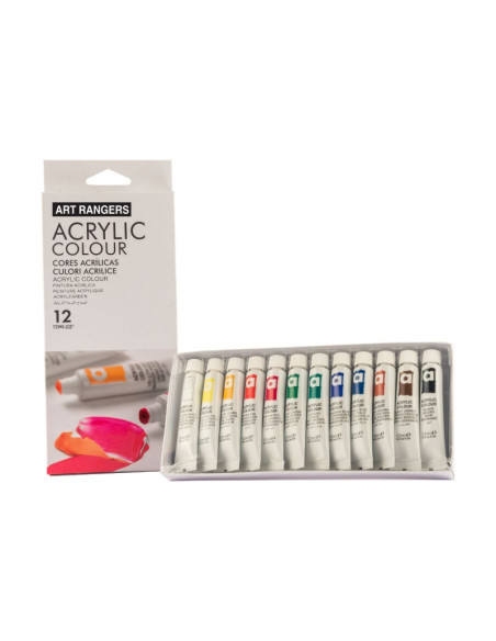 Culori acrilice Colorarte, 12 culori x 12ml, EA1212C