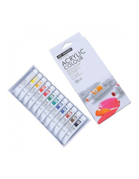 Culori acrilice Colorarte, 12 culori x 12ml, EA1212C