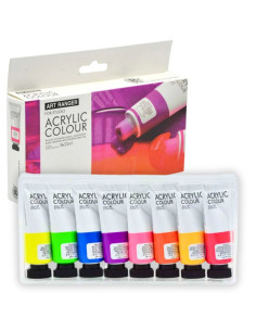 Culori acrilice Magi-Wap Art Rangers, 8 culori x 22ml, culori neon, FEA0822T-N
