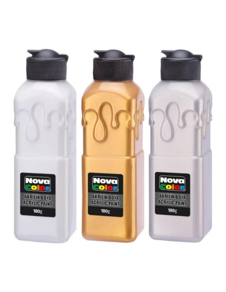 Culori acrilice Nova Color, 180g, diverse culori