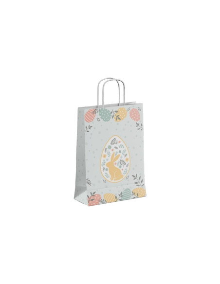 Punga cadou Colorarte 30652, A4, 22x31x10cm, 90g/mp, motive Paste, manere din hartie rasucita