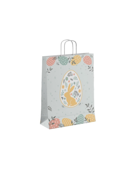 Punga cadou Colorarte 30654, A3, 32x41x12cm, 90g/mp, motive Paste, manere din hartie rasucita