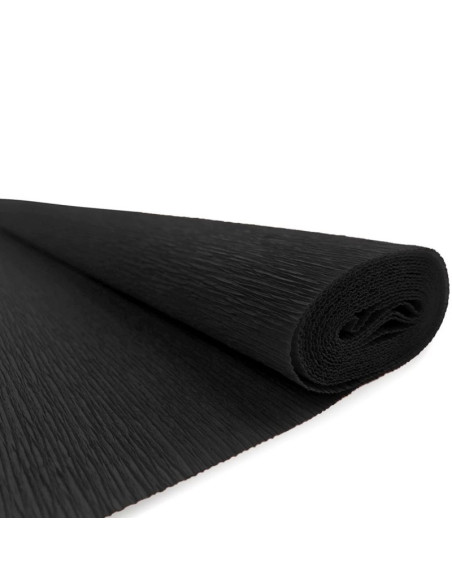 Hartie creponata Colorarte QC-026, negru, 50x200cm, solida floristica