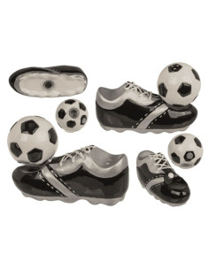 Set solnita si pipernita, model gheata, minge fotbal, magnet, 11.5 x 7.5cm, Out of the blue 71/3371 / 36434