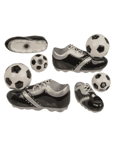 Set solnita si pipernita, model gheata, minge fotbal, magnet, 11.5 x 7.5cm, Out of the blue 71/3371 / 36434