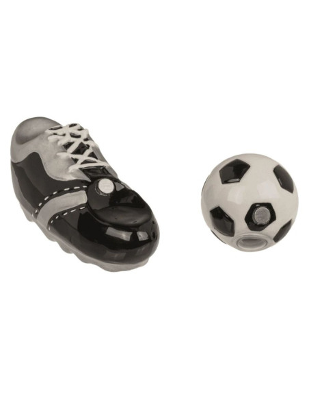 Set solnita si pipernita, model gheata, minge fotbal, magnet, 11.5 x 7.5cm, Out of the blue 71/3371 / 36434