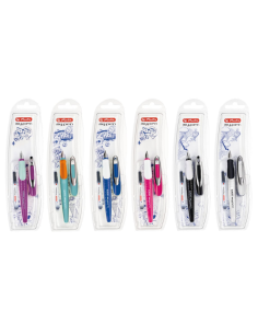 Stilou Herlitz My Pen 10999712, varf M, alimentare rezerve, corp plastic diverse culori, grip cauciucat