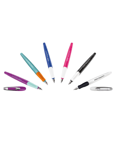 Stilou Herlitz My Pen 10999712, varf M, alimentare rezerve, corp plastic diverse culori, grip cauciucat