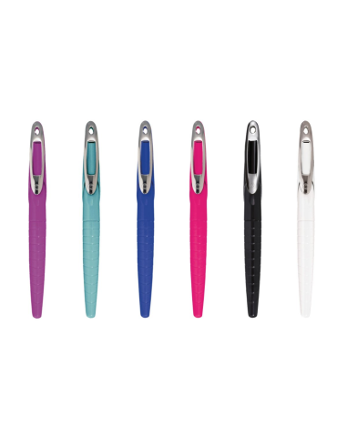 Stilou Herlitz My Pen 10999712, varf M, alimentare rezerve, corp plastic diverse culori, grip cauciucat