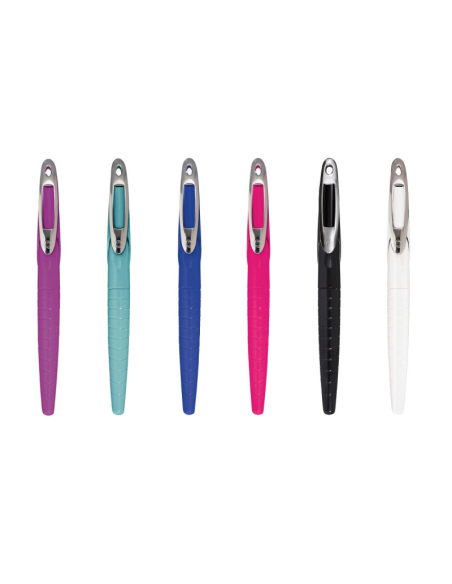 Stilou Herlitz My Pen 10999712, varf M, alimentare rezerve, corp plastic diverse culori, grip cauciucat