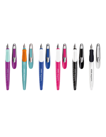 Stilou Herlitz My Pen 10999712, varf M, alimentare rezerve, corp plastic diverse culori, grip cauciucat