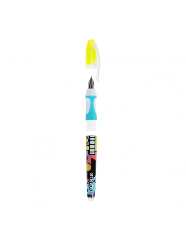 Stilou cerneala termosensibila Strigo Pop Art SSC471, 2 rezerve si dispozitv curatare penita