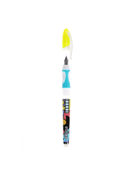Stilou cerneala termosensibila Strigo Pop Art SSC471, 2 rezerve si dispozitv curatare penita