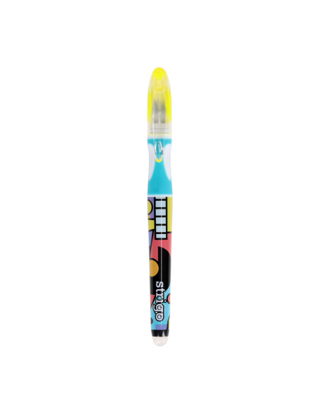 Stilou cerneala termosensibila Strigo Pop Art SSC471, 2 rezerve si dispozitv curatare penita