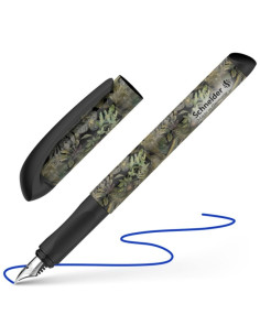 Stilou Schneider Voice, penita iridium M, alimentare rezerve, grip ergonomic, corp plastic negru, model jungle