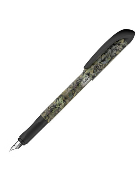 Stilou Schneider Voice, penita iridium M, alimentare rezerve, grip ergonomic, corp plastic negru, model jungle