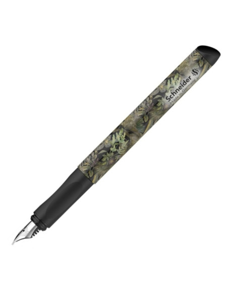 Stilou Schneider Voice, penita iridium M, alimentare rezerve, grip ergonomic, corp plastic negru, model jungle