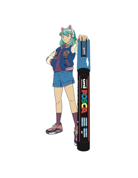 Marker UNI PC-5M Posca 1.8-2.5 mm set 8 culori MANGA HERO