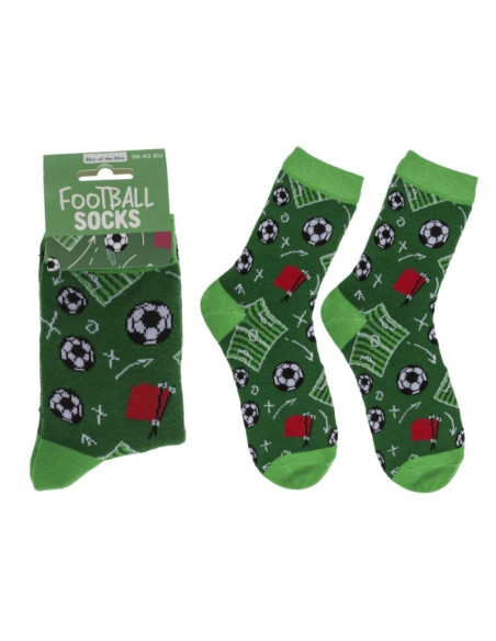 Sosete marimea 36-42, model fotbal cu verde, Out of the blue 02/1438 / 37996