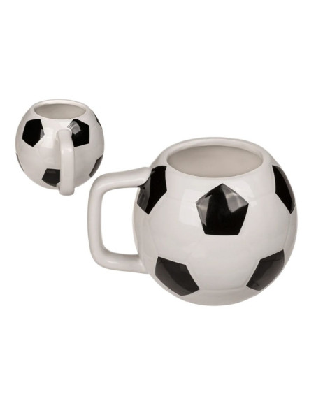 Cana ceramica, forma minge fotbal, 12x9cm, 500 ml, Out of the blue 78/8333 / 37394