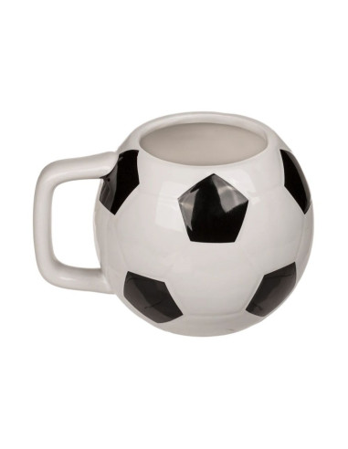 Cana ceramica, forma minge fotbal, 12x9cm, 500 ml, Out of the blue 78/8333 / 37394