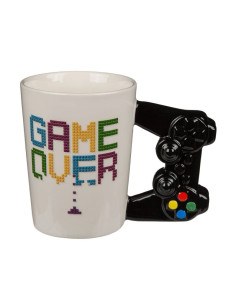 Cana ceramica, maner forma controler, Game OveR, 11x9cm, 350 ml, Out of the blue 78/8273 / 36546