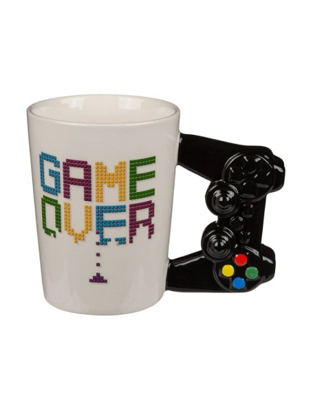 Cana ceramica, maner forma controler, Game OveR, 11x9cm, 350 ml, Out of the blue 78/8273 / 36546
