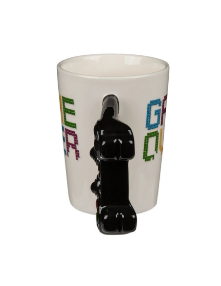 Cana ceramica, maner forma controler, Game OveR, 11x9cm, 350 ml, Out of the blue 78/8273 / 36546