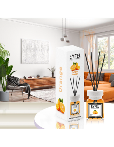 Odorizant camera cu betisoare Eyfel, portocala, 120ml