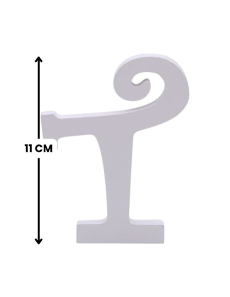 Decoratiuni petrecere Zebra litera T, 11cm, lemn, autoadeziva, JAB0479