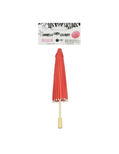 Accesorii petrecere Zebra, umbreluta de carte, 22cm, diverse culori, 362961