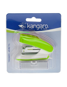 Capsator Kangaro TRENDY-45M/Y2, 24/6, 15 coli, verde, blister (+ capse 24/6)