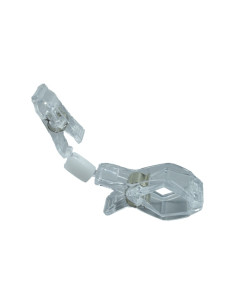 Clips pentru etichete de pret CNX, plastic, 11cm, transparent, set 20 buc