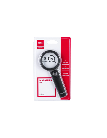 Lupa Deli 9092, 45mm, dubla, focalizare 3x si 5x
