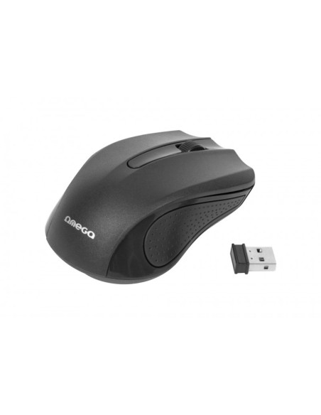 Mouse wireless Omega Ergonomic OM0419B, 1000 dpi, conector USB 2.4GHz, negru