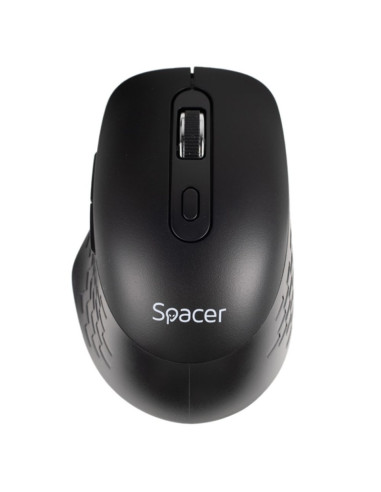 Mouse wireless Spacer SPMO-WS-BK-04, 1000-16000 dpi, conector USB 2.4GHz, negru, include 2 baterii AAA