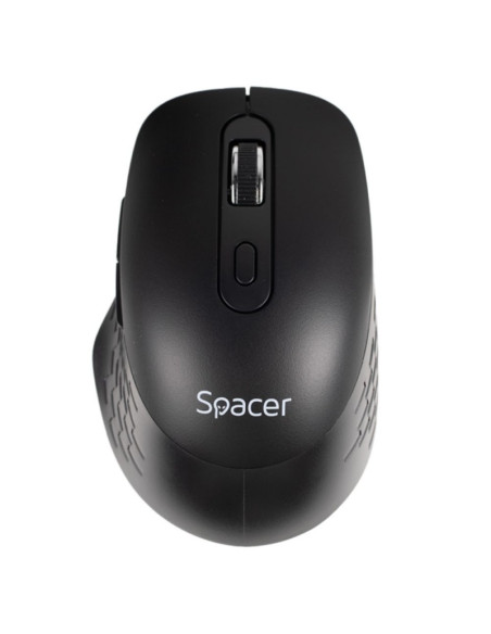 Mouse wireless Spacer SPMO-WS-BK-04, 1000-16000 dpi, conector USB 2.4GHz, negru, include 2 baterii AAA