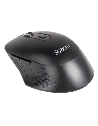 Mouse wireless Spacer SPMO-WS-BK-04, 1000-16000 dpi, conector USB 2.4GHz, negru, include 2 baterii AAA