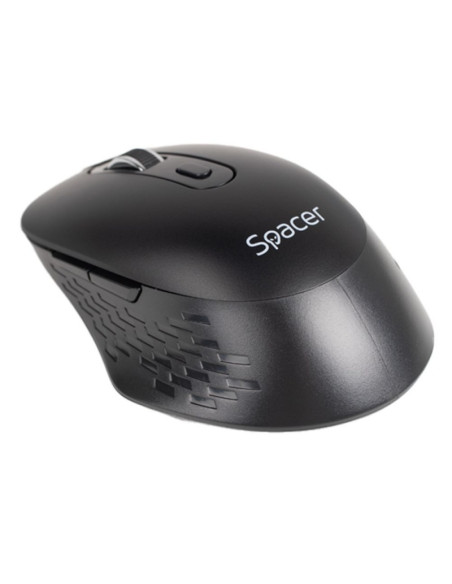 Mouse wireless Spacer SPMO-WS-BK-04, 1000-16000 dpi, conector USB 2.4GHz, negru, include 2 baterii AAA