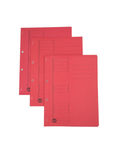 Dosar incopciat 1/1, cu capse STIL,set x 50buc, rosu