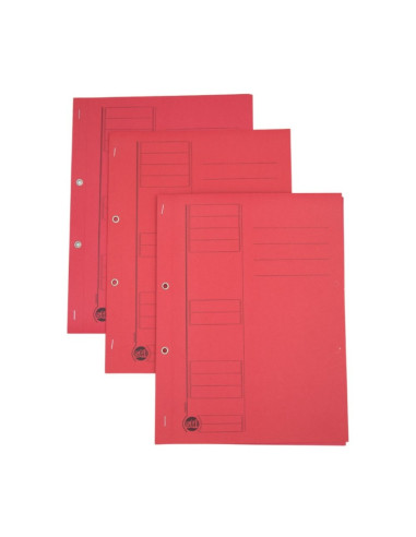 Dosar incopciat 1/1, cu capse STIL,set x 50buc, rosu