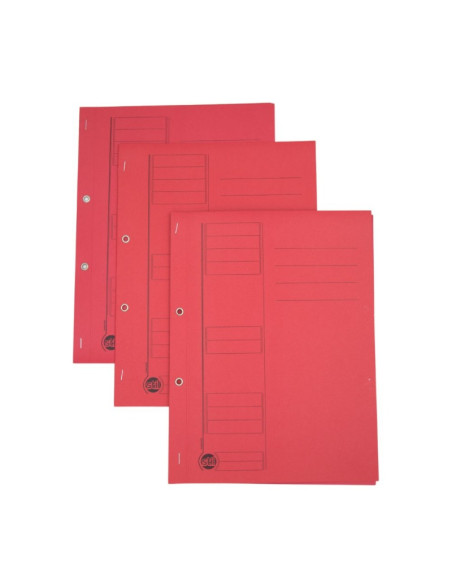Dosar incopciat 1/1, cu capse STIL,set x 50buc, rosu