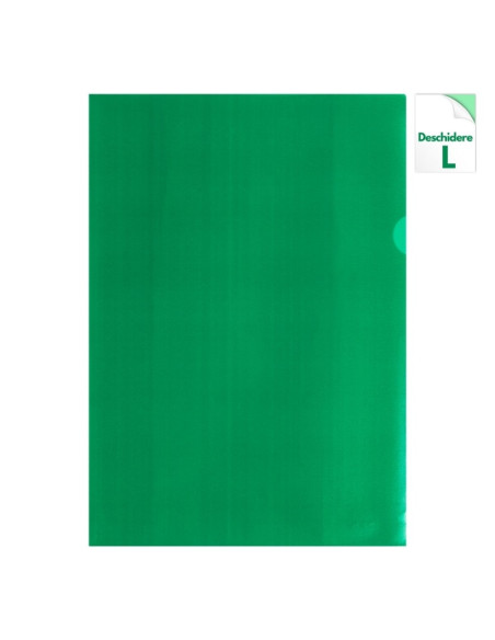 Folie de protectie Noki 4815, A4, portret, 70 microni, deschidere in L, plastic, verde , set 100 buc