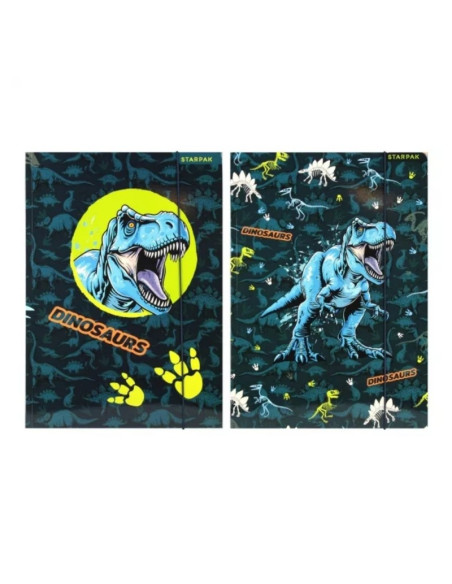 Mapa Starpak Dino Glow 559701, cu elastic, A4