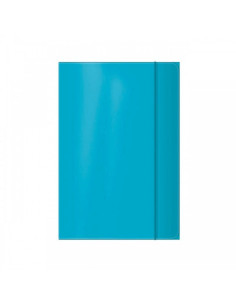 Mapa carton Office Cover, plastifiata, cu elastic, A4, turcoaz