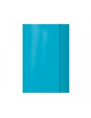 Mapa carton Office Cover, plastifiata, cu elastic, A4, turcoaz